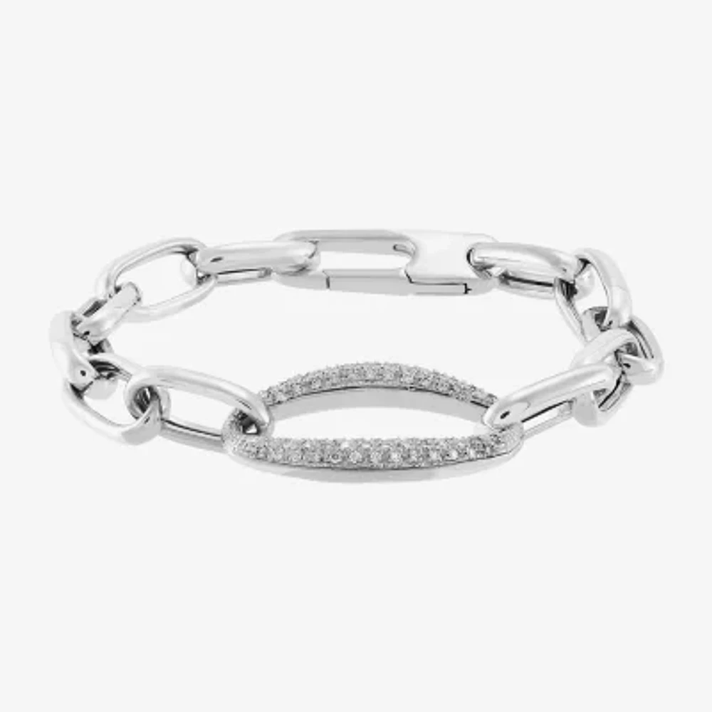 Limited Quantities! Womens Sterling Silver 7.5 Inch Semisolid Paperclip Chain Bracelet