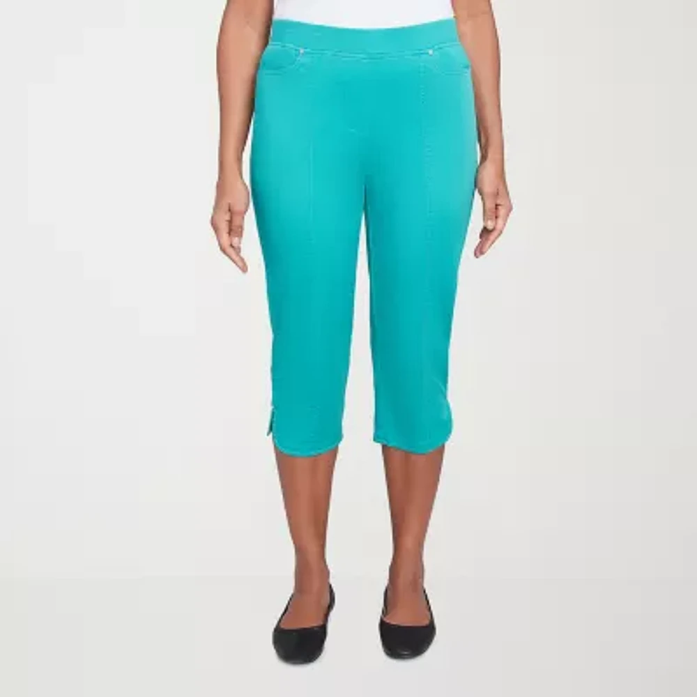 Alfred Dunner Nantucket Womens Straight Capri Pant