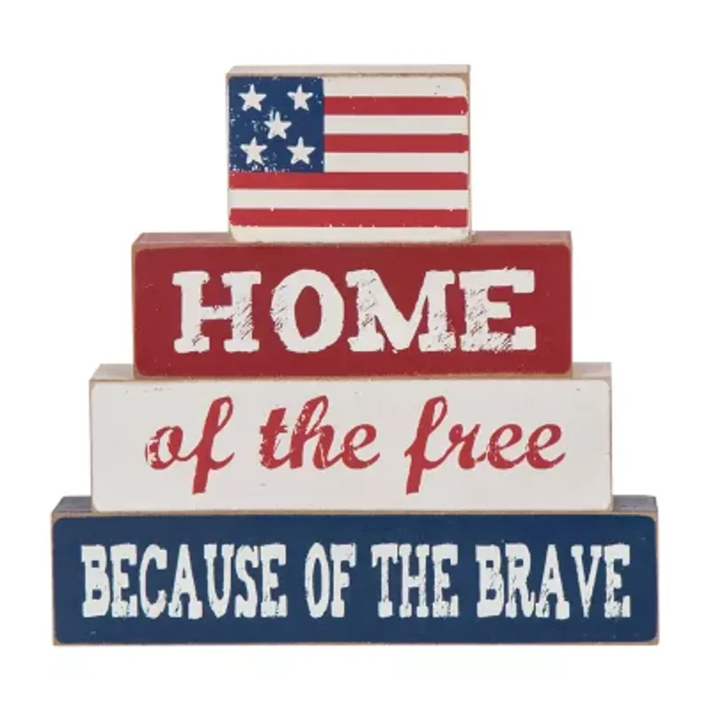 Glitzhome "8.46""L Wooden Word Sign" Tabletop Decor