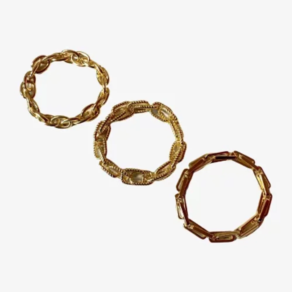 Bijoux Bar Gold Tone Womens 3-pc. Bracelet Set