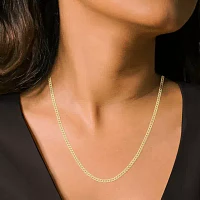 Unisex Adult 14K Gold 18 Inch Curb Chain Necklace