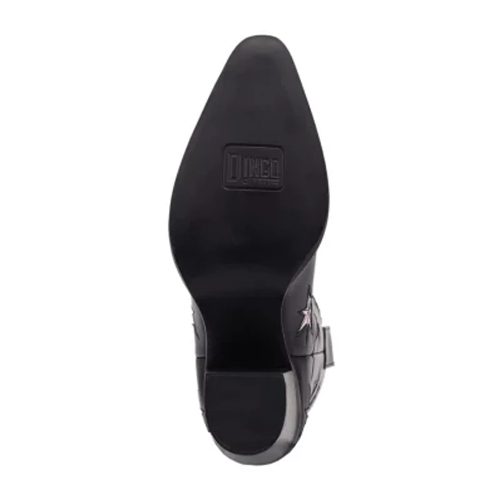 Dingo Womens Starburst Block Heel Cowboy Boots