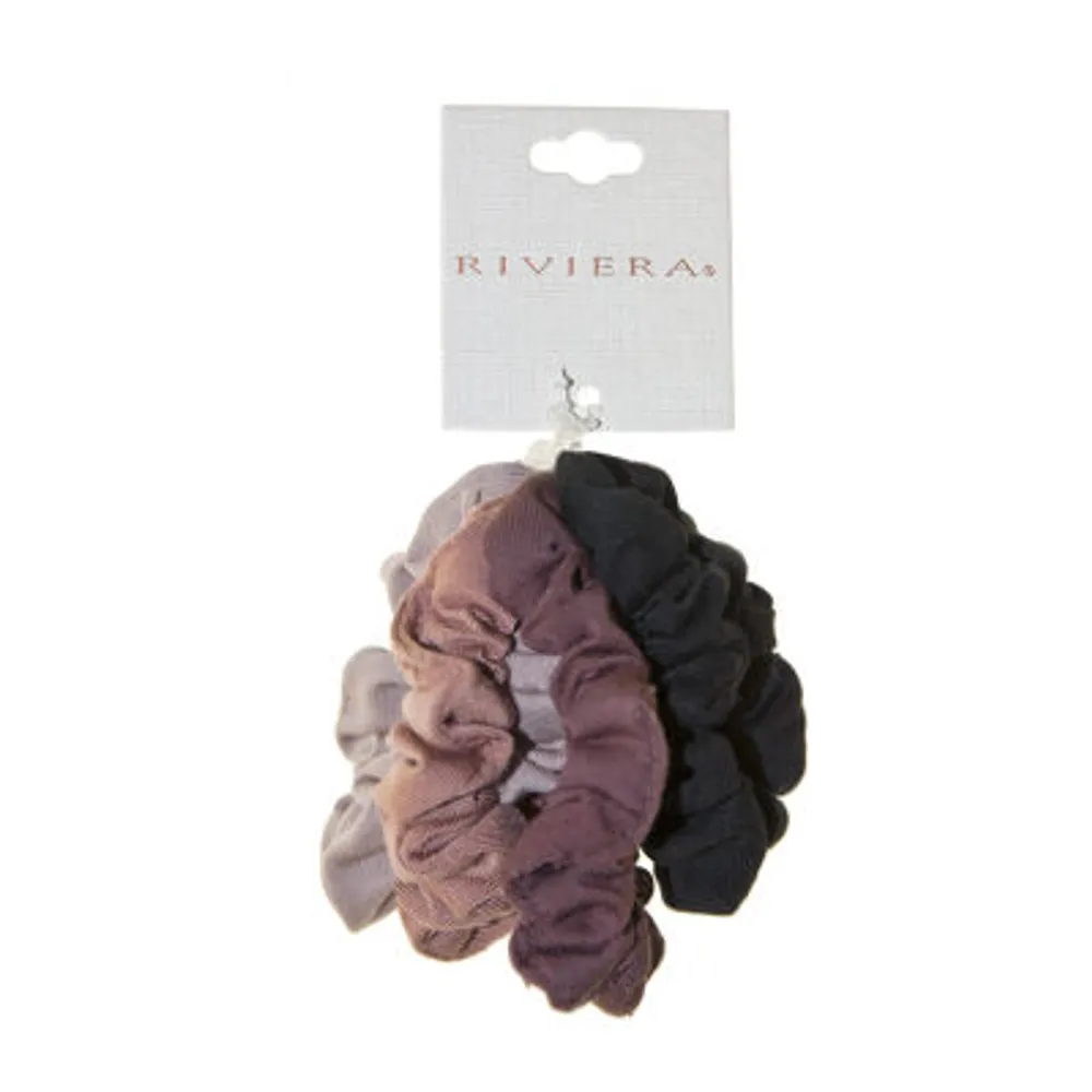 Riviera Jersey Neutral Scrunchies 4-pc. Hair Ties