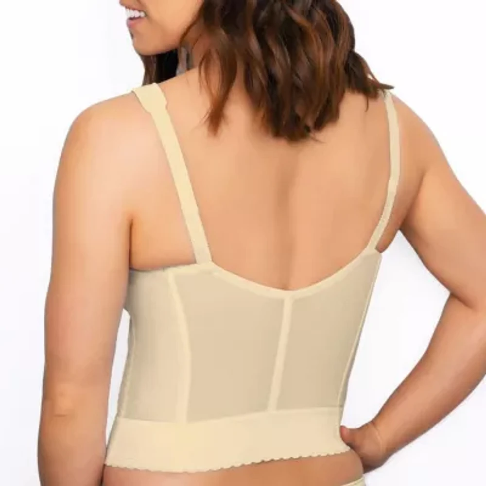 Exquisite Form® Women's FULLY Slimming Wireless Back & Posture Support Longline Bra with Front Closure- 5107530