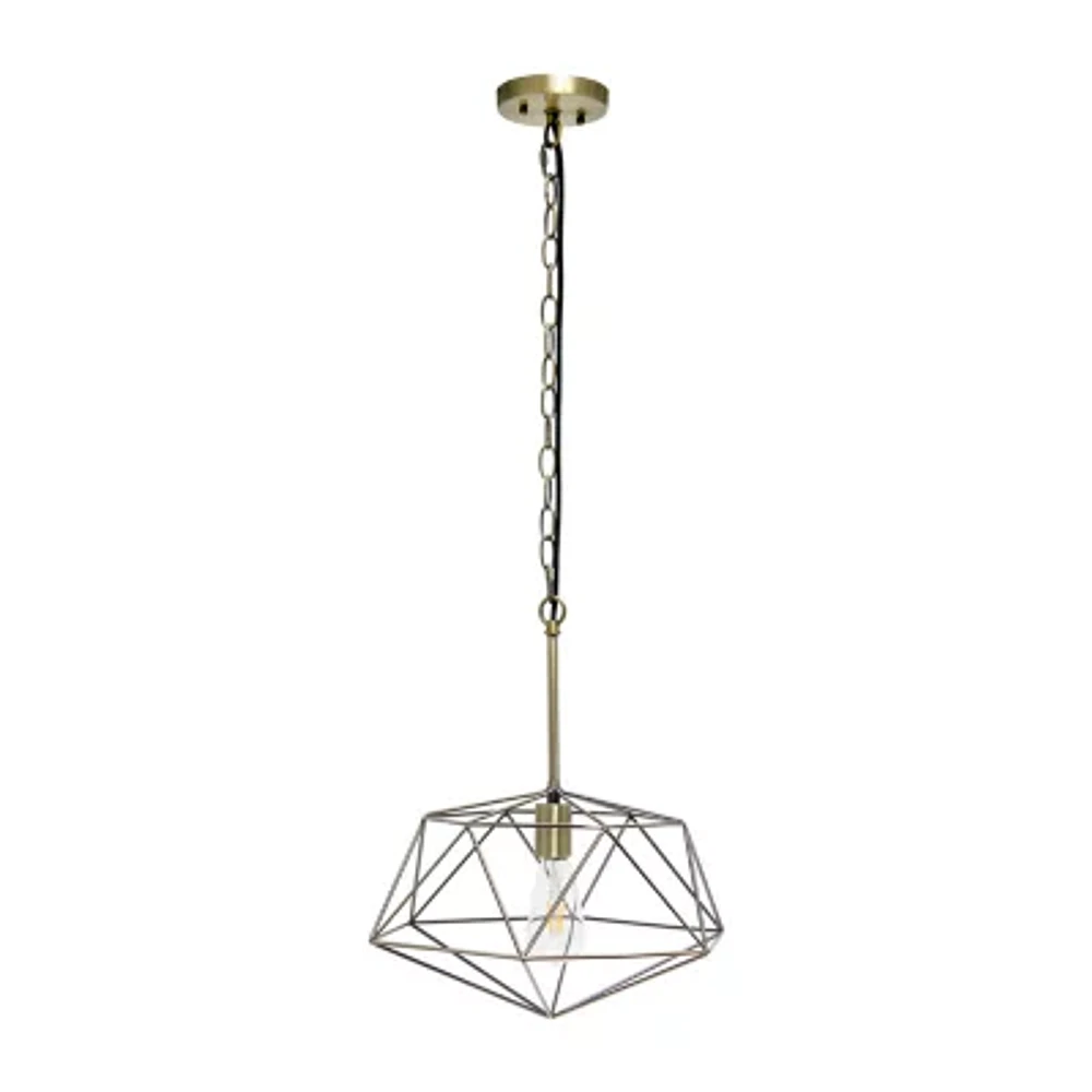 All the Rages 1-Light 16" Modern Metal Wire Paragon Hanging Pendant Light