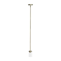 1-Light 5.75" Adjustable Hanging Clear Cylinder Glass Pendant