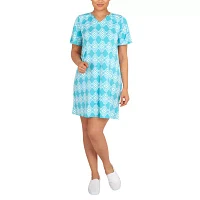 Larky Lark Womens Short Sleeve Diamond T-Shirt Dress