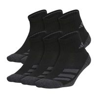adidas Big Kid Boys 6 Pair Quarter Ankle Socks