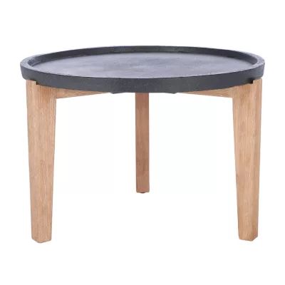 Valton Collection Weather Resistant Concrete Side Table