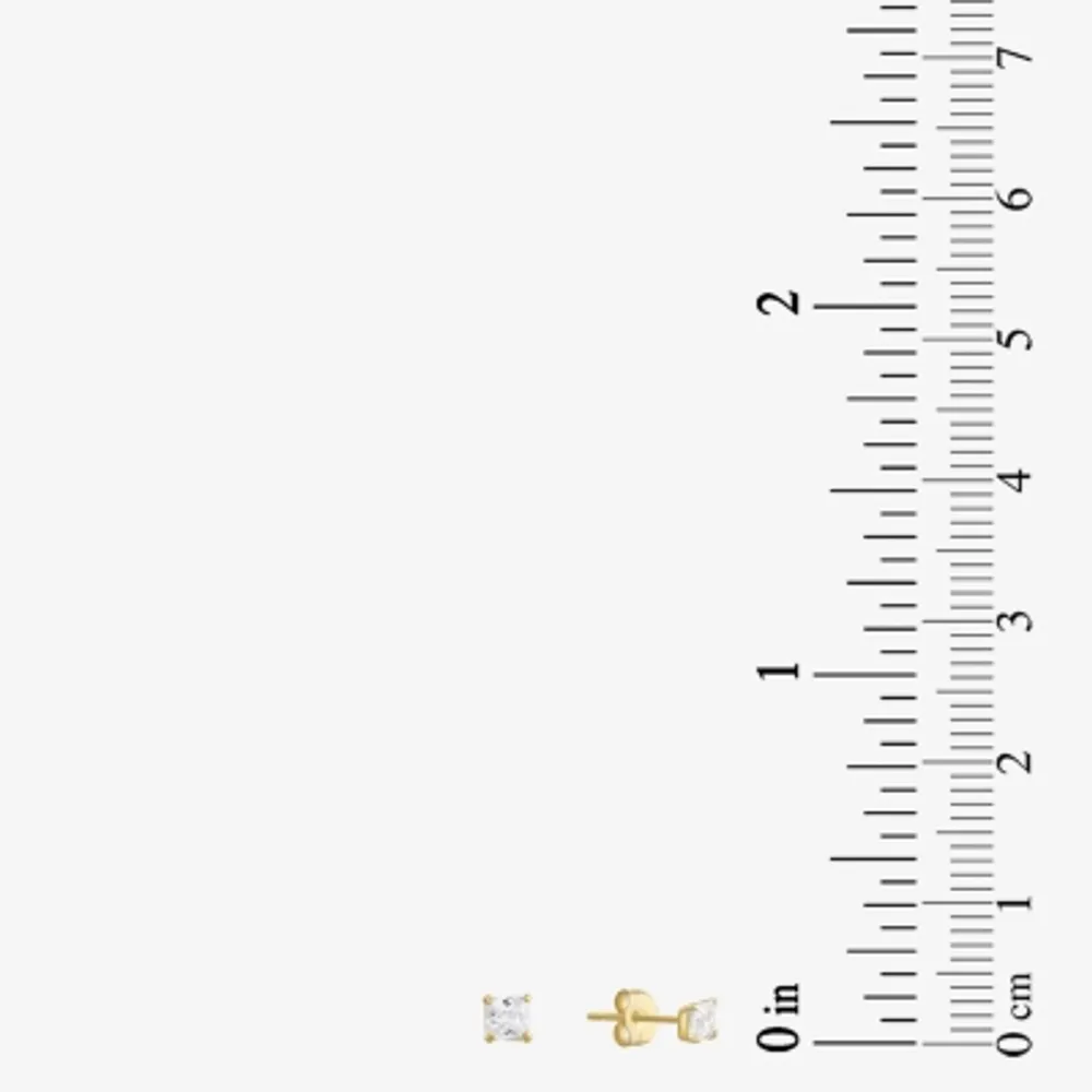 Cubic Zirconia 14K Gold 3mm Stud Earrings