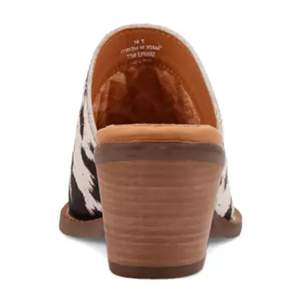 Dingo Calico Womens Pointed Closed Toe Mules