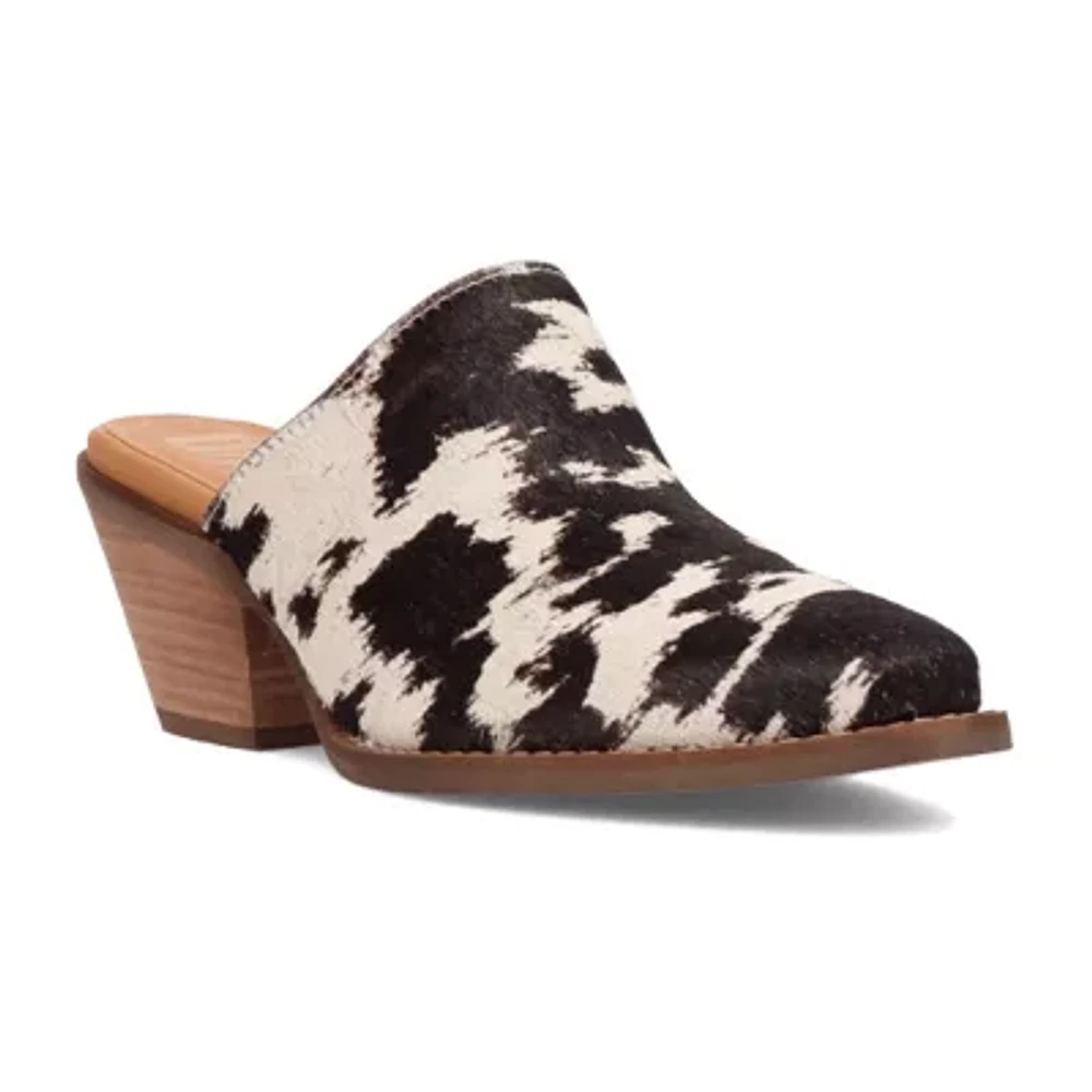 Dingo Calico Womens Pointed Closed Toe Mules