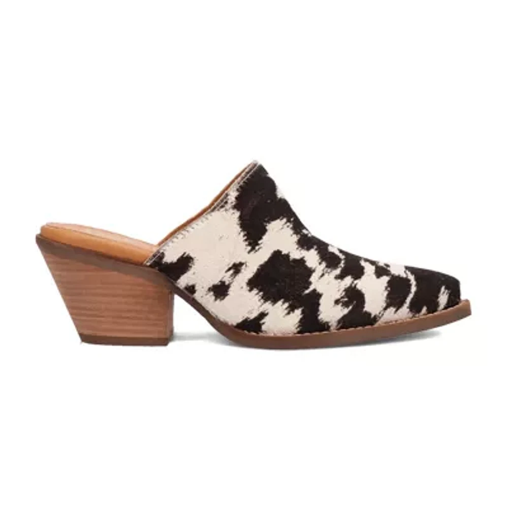 Dingo Calico Womens Pointed Closed Toe Mules