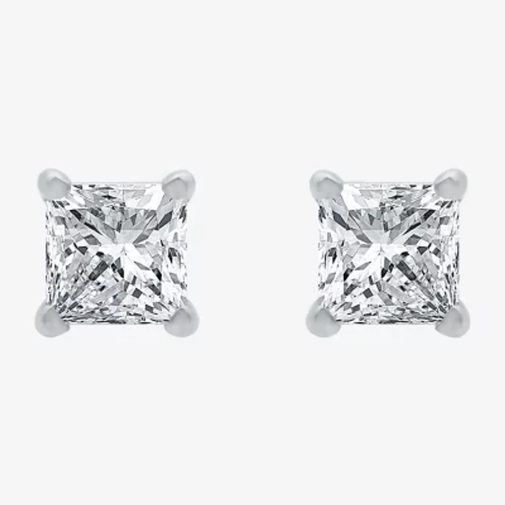 Everstar 1/2 CT. T.W. Lab-Grown (G / SI1-SI2) Diamond Princess-cut Stud Earrings 10K or 14K Gold