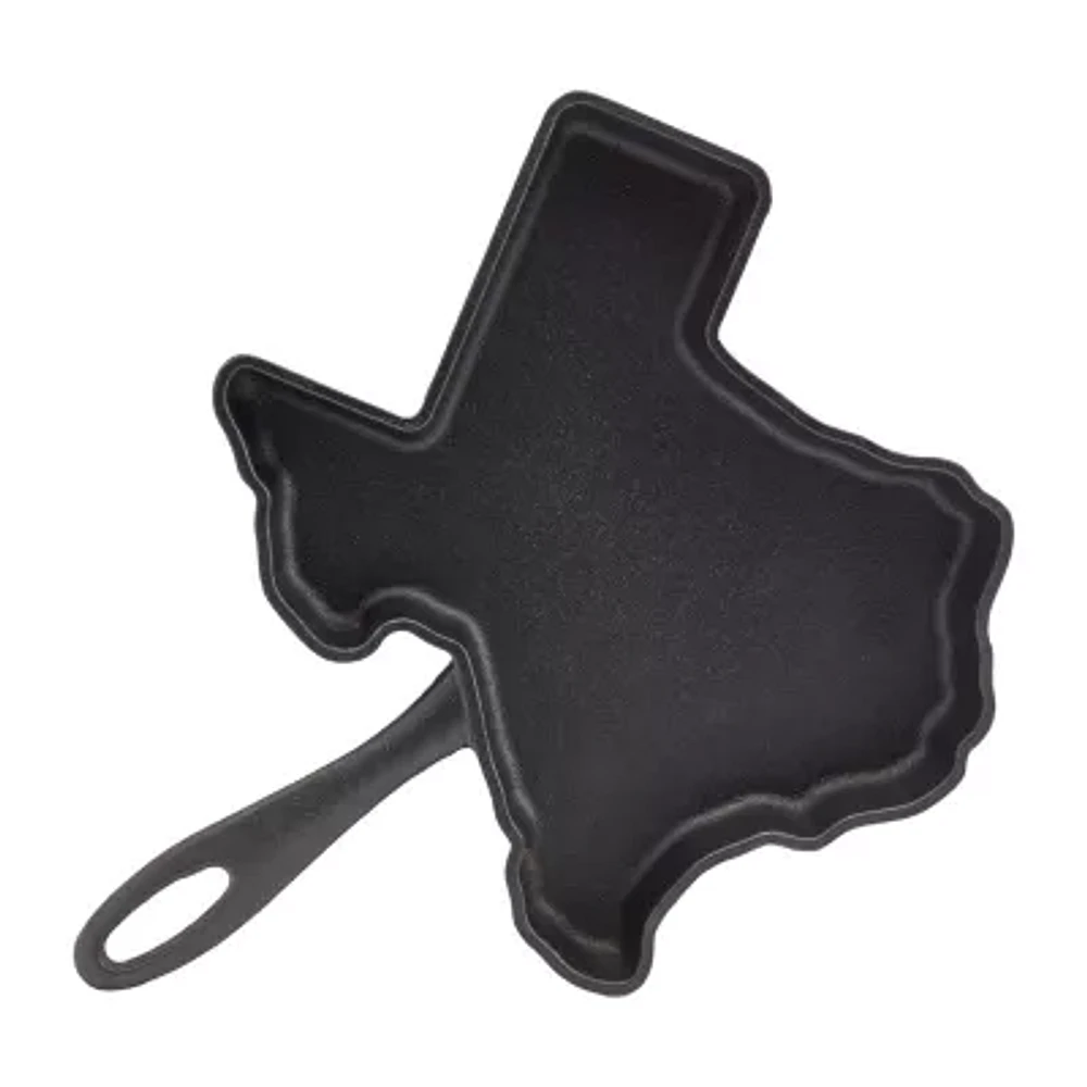 Smith & Clark Pre-Seasoned Cast Iron Texas-Shaped Skillet