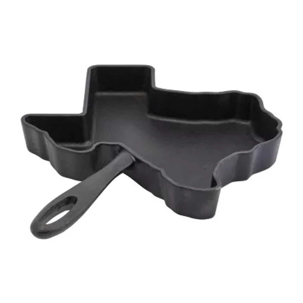 Smith & Clark Pre-Seasoned Cast Iron Texas-Shaped Skillet