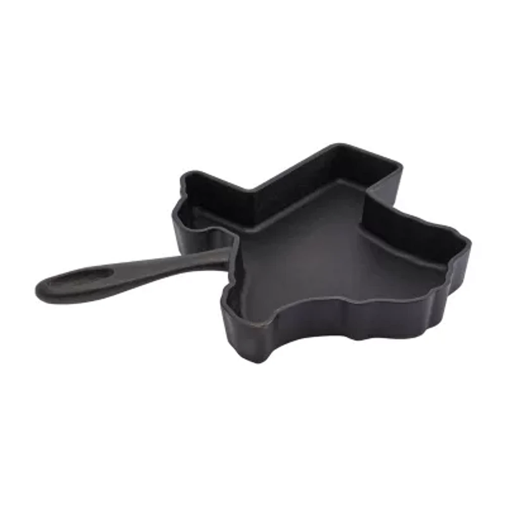 Smith & Clark Pre-Seasoned Cast Iron Texas-Shaped Skillet