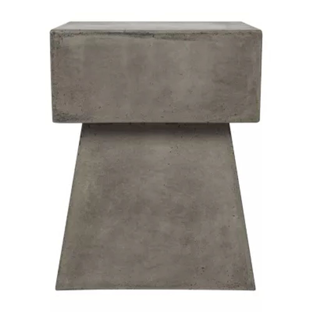 Zen Patio Collection Concrete Side Table