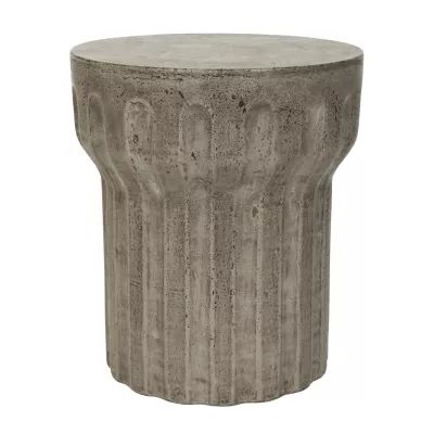 Vesta Patio Collection Weather Resistant Concrete Side Table