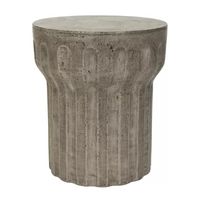 Vesta Patio Collection Weather Resistant Concrete Side Table