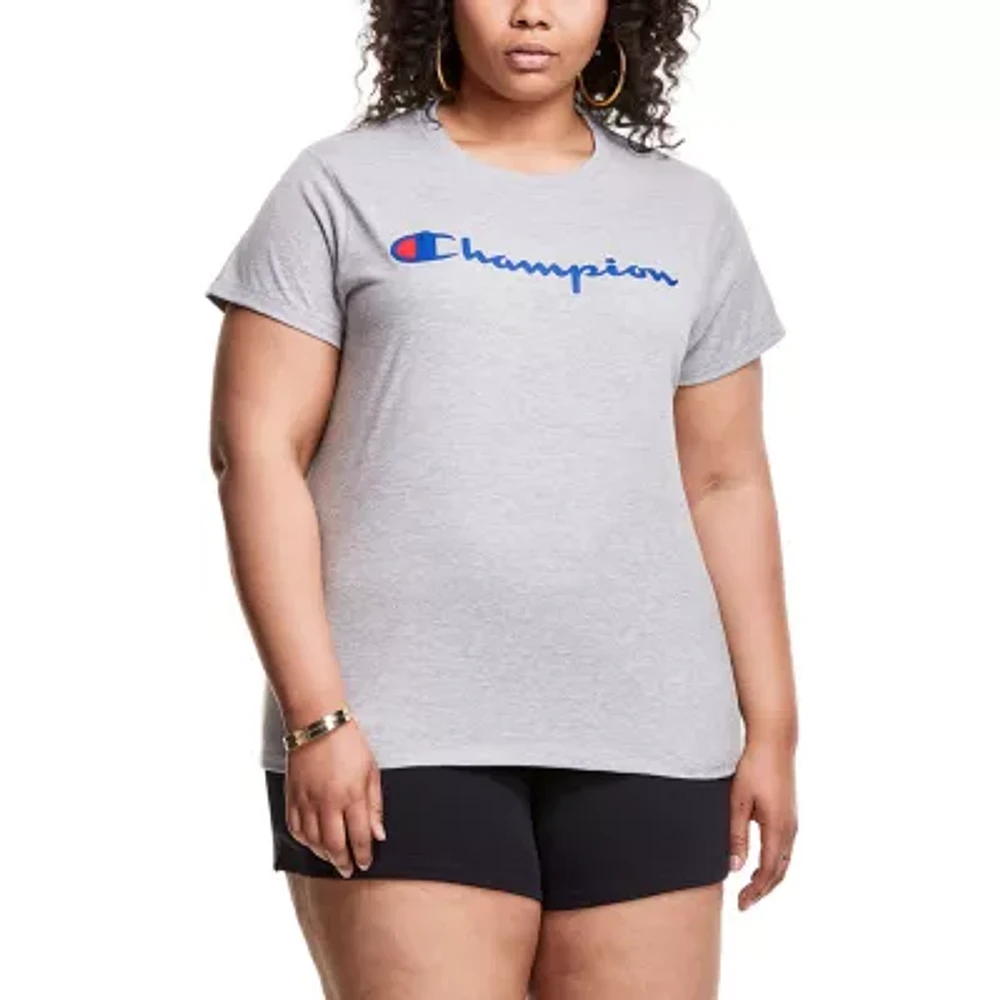 Champion Womens Crew Neck Short Sleeve Active Plus T-Shirt