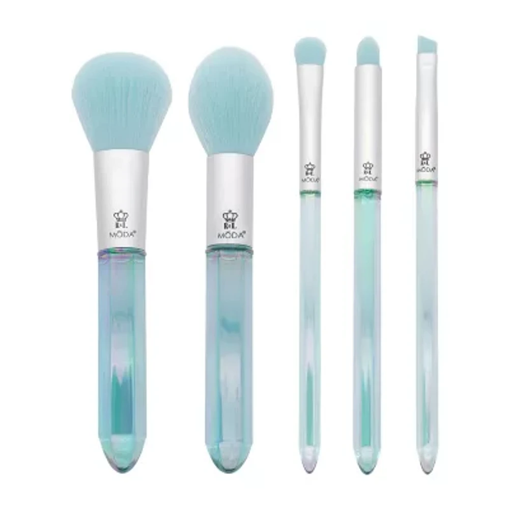 MODA® Aquamarine Crystal 5pc Brush Set
