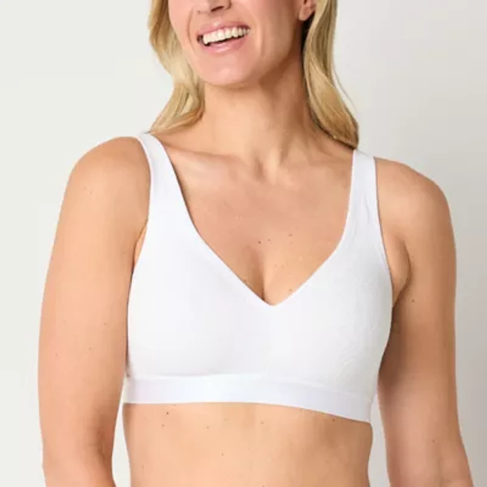 Ambrielle Cotton Unlined Wirefree Lace Bra