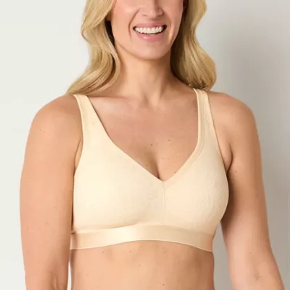 Ambrielle Cotton Unlined Wirefree Lace Bra