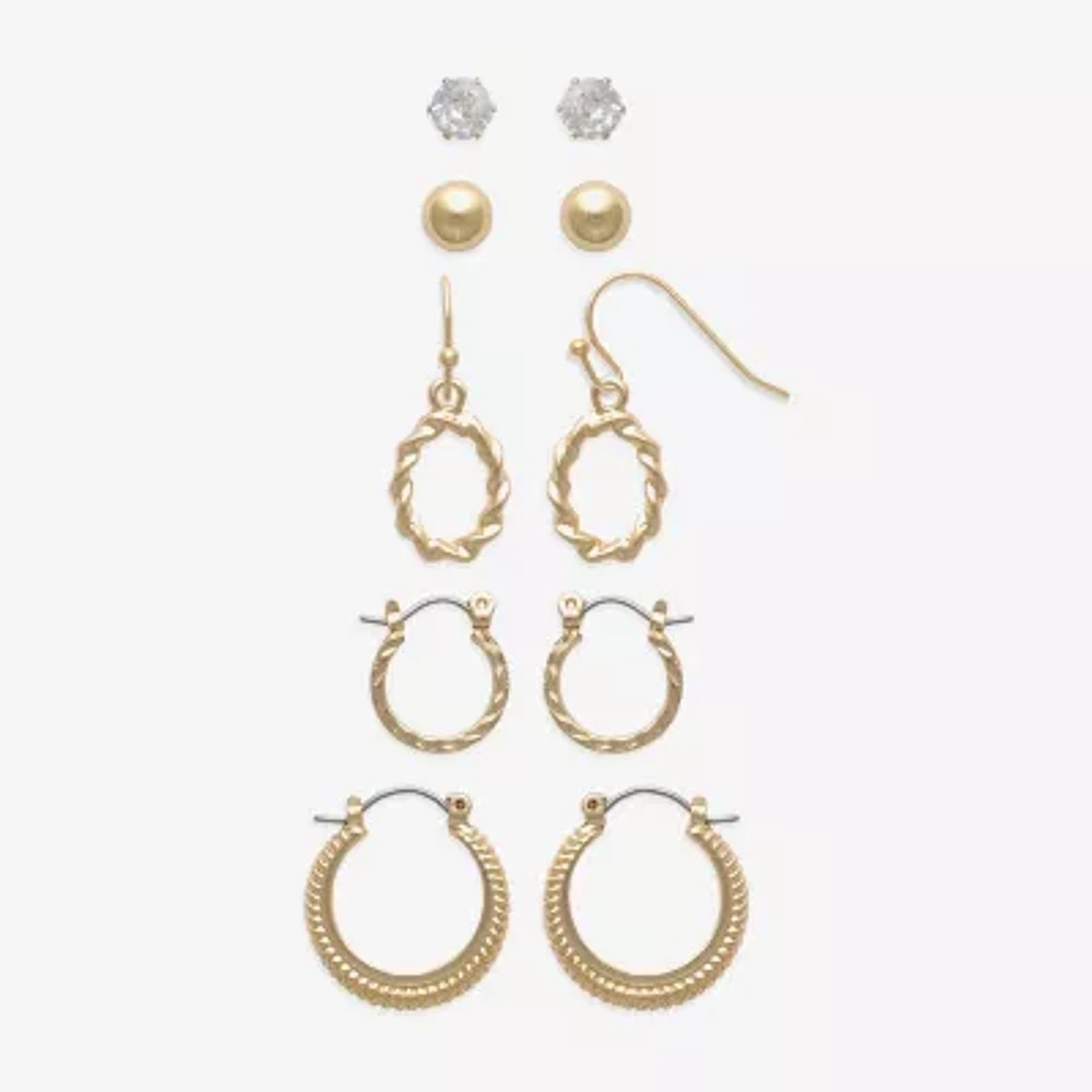 Mixit Womens Hypoallergenic 5 Pair Earring Set