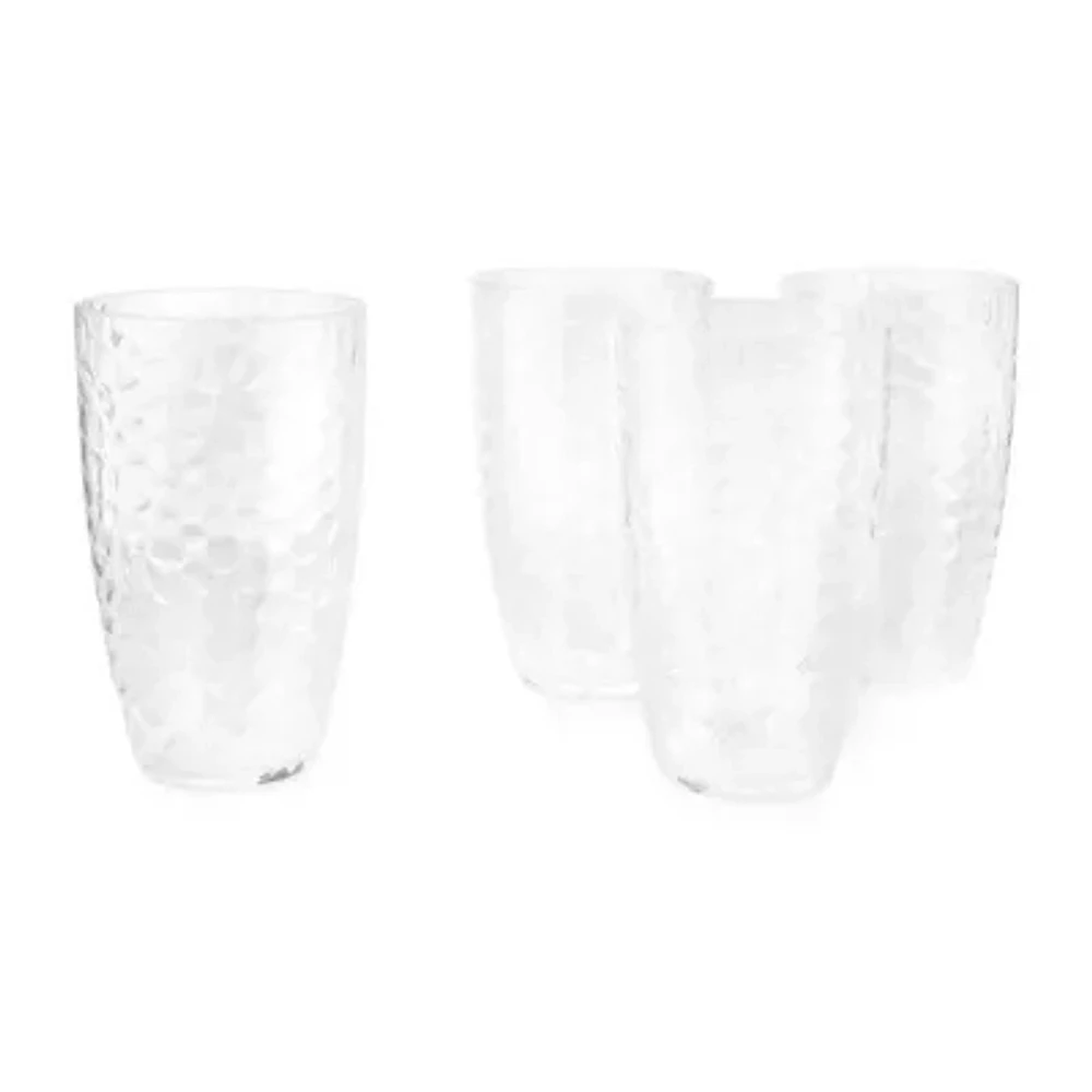 Turquoise Sun 24oz Clear 6-pc. Tumbler Glass
