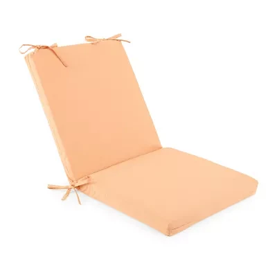 Turquoise Sun Solid Peach Patio Chair Cushion