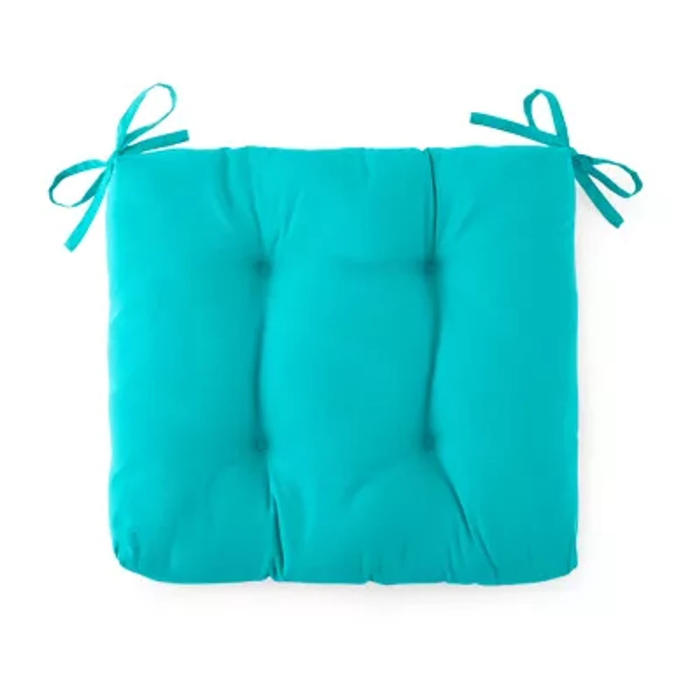 Turquoise Sun Solid Patio Seat Cushion