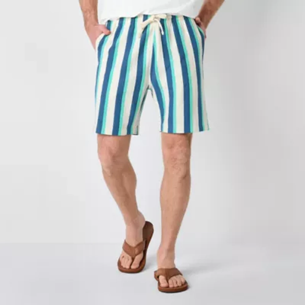 St. John's Bay French Terry Mens 8" Drawstring Waist Pull-On Short