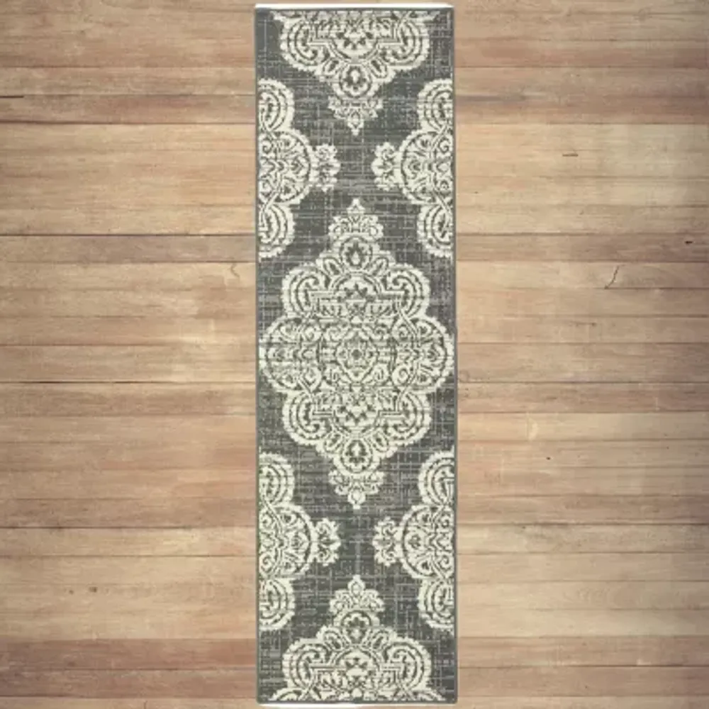 Covington Home Martinique Center 2'3"X7'6" Medallion Indoor Outdoor Rectangular Runner