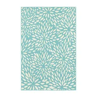Covington Home Marquesas Blooms Indoor Outdoor Rectangular Area Rug