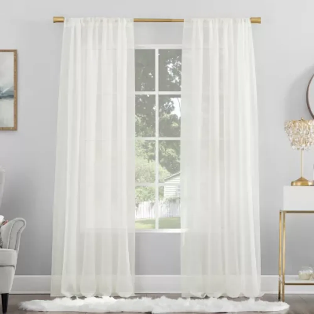 No 918 Mallory Rod Pocket Sheer Single Curtain Panel