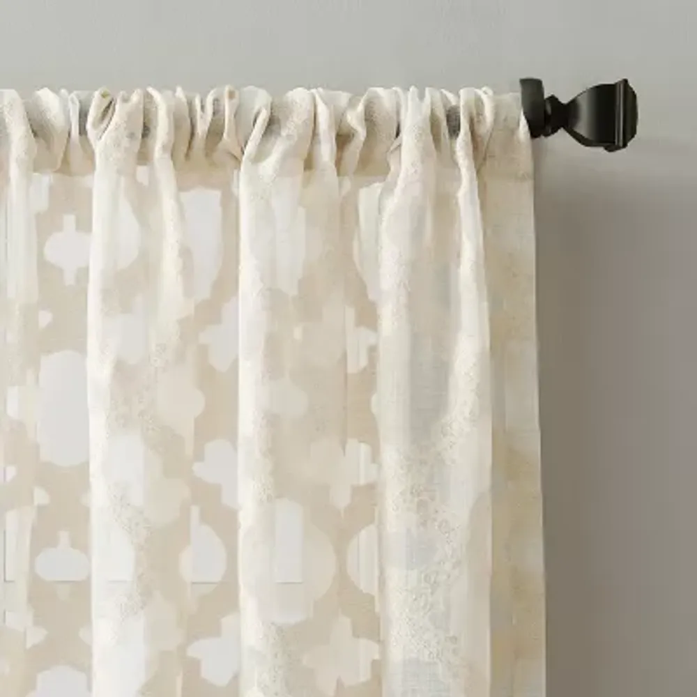No 918 Yvette Rod Pocket Sheer Single Curtain Panel