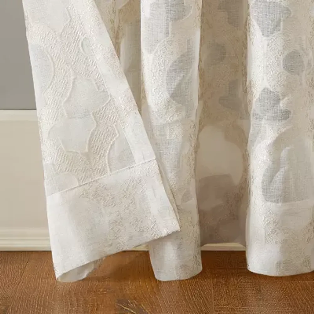 No 918 Yvette Rod Pocket Sheer Single Curtain Panel