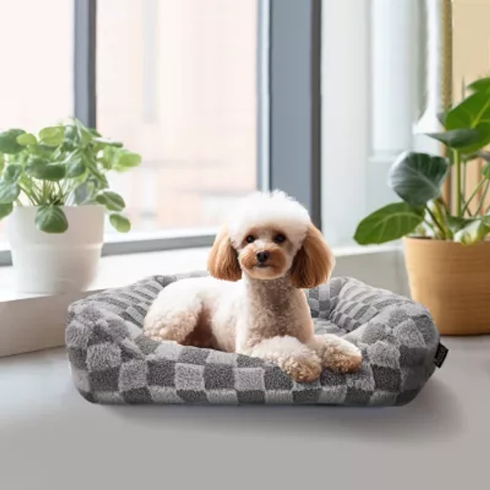 Precious Tails 30" Gray Cuddler Pet Bed