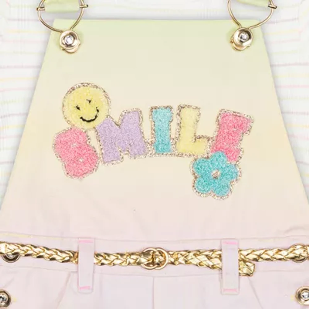 Little Lass Toddler Girls 2-pc. Shortall Set