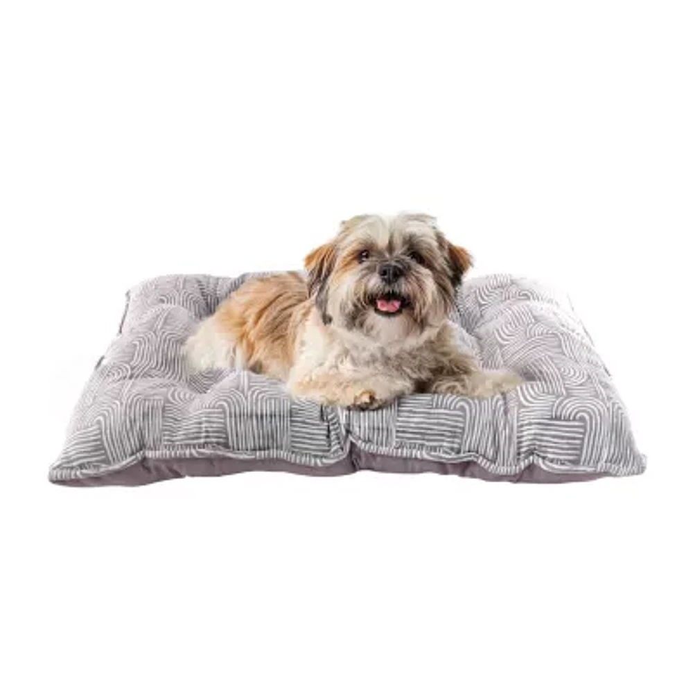 Precious Tails 35" Gray Tufted Pet Bed