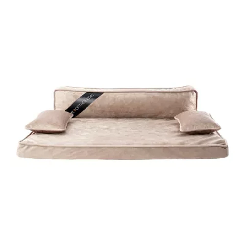 Precious Tails 35" Taupe Orthopedic Pet Bed