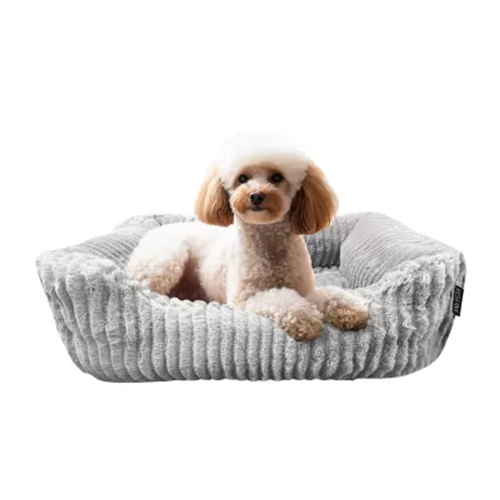 Precious Tails 30" Charcoal Cuddler Pet Bed