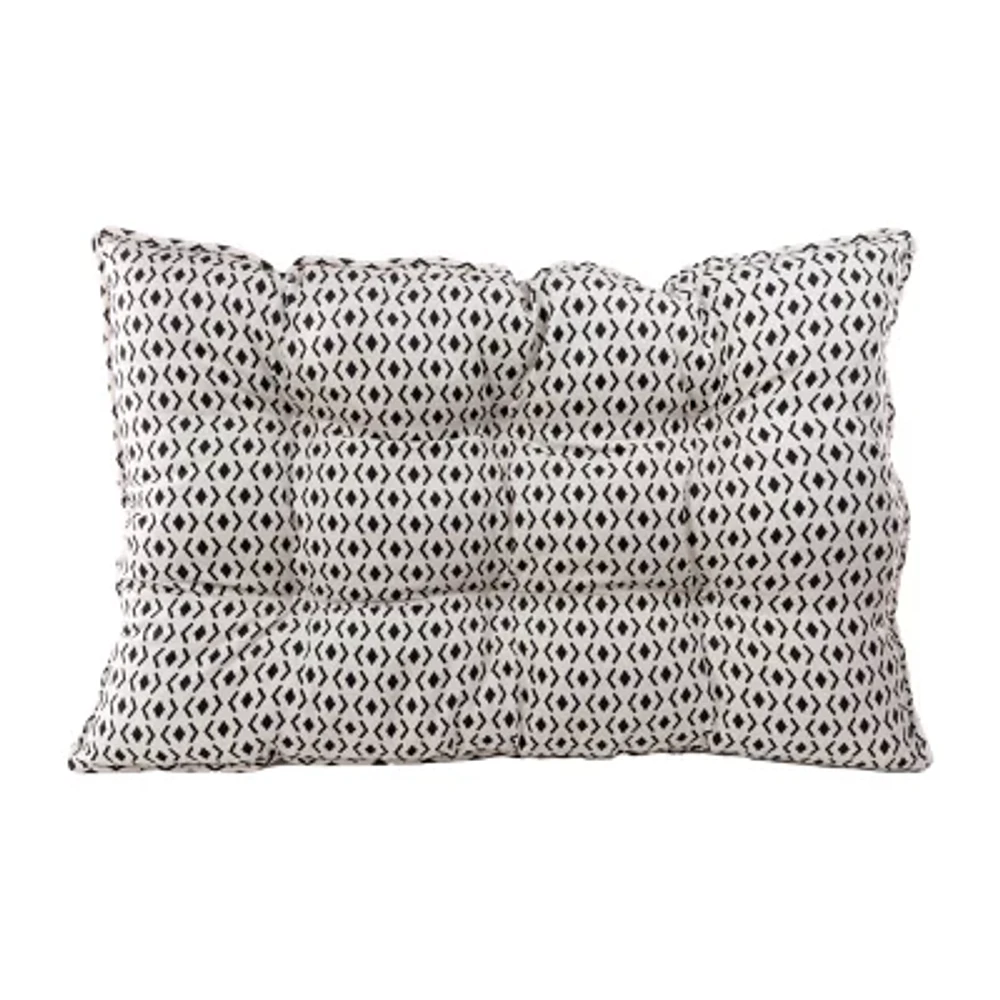 Precious Tails 35" Ivory Black Mat Pet Bed