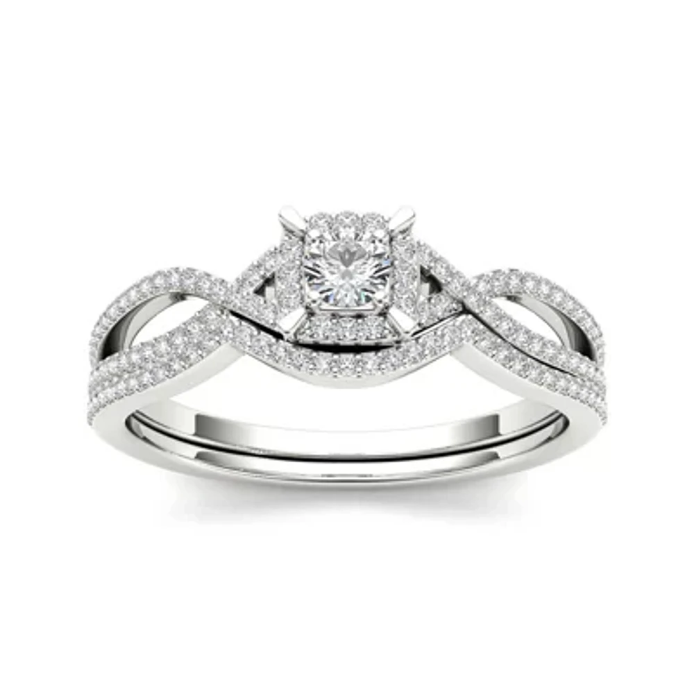 1/ CT.T.W. Natural Diamond 14K White Gold Engagement Ring