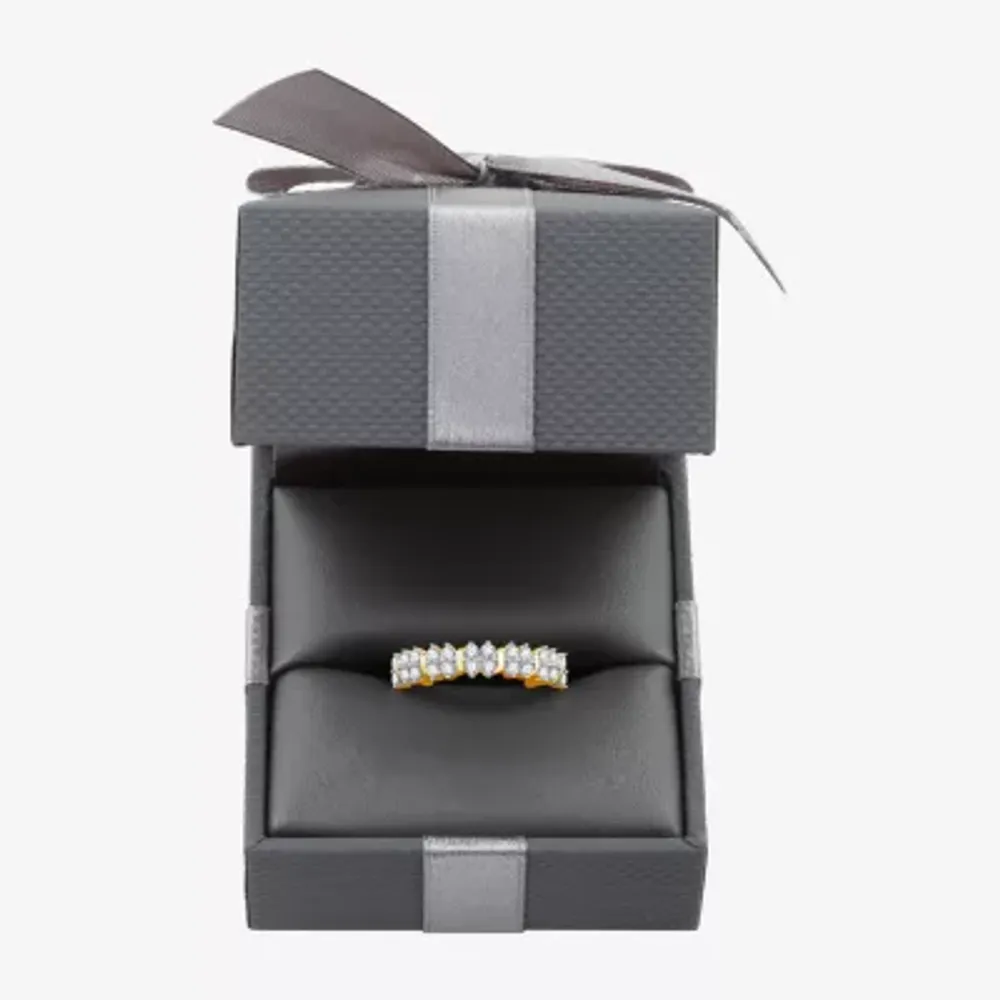 Womens 1/2 CT. T.W. Lab Grown White Diamond 14K Gold Over Silver Sterling Band