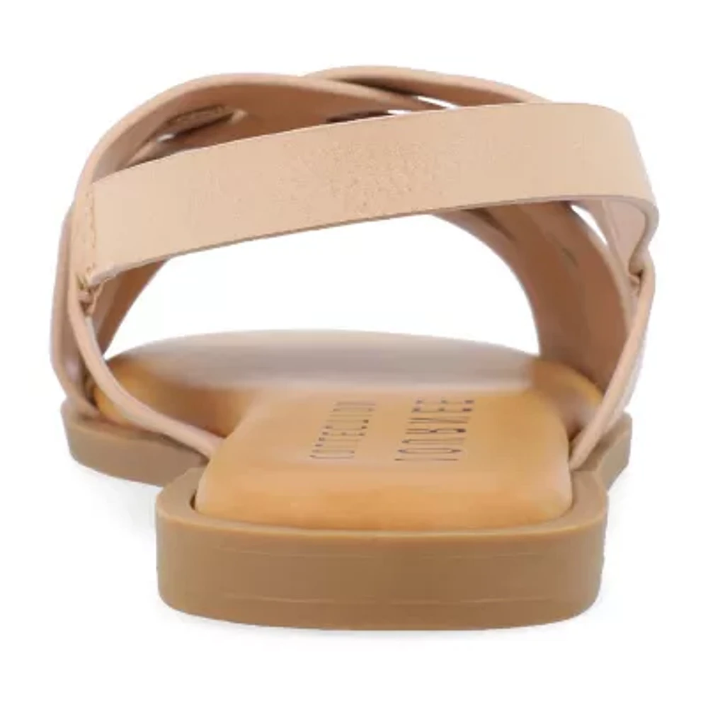 Journee Collection Womens Merrin Slingback Strap Flat Sandals