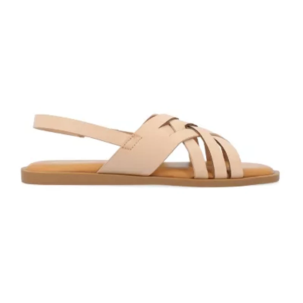 Journee Collection Womens Merrin Slingback Strap Flat Sandals