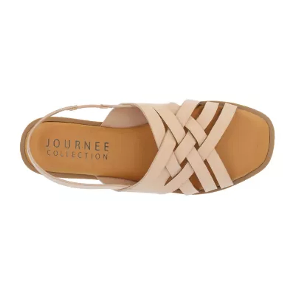 Journee Collection Womens Merrin Slingback Strap Flat Sandals