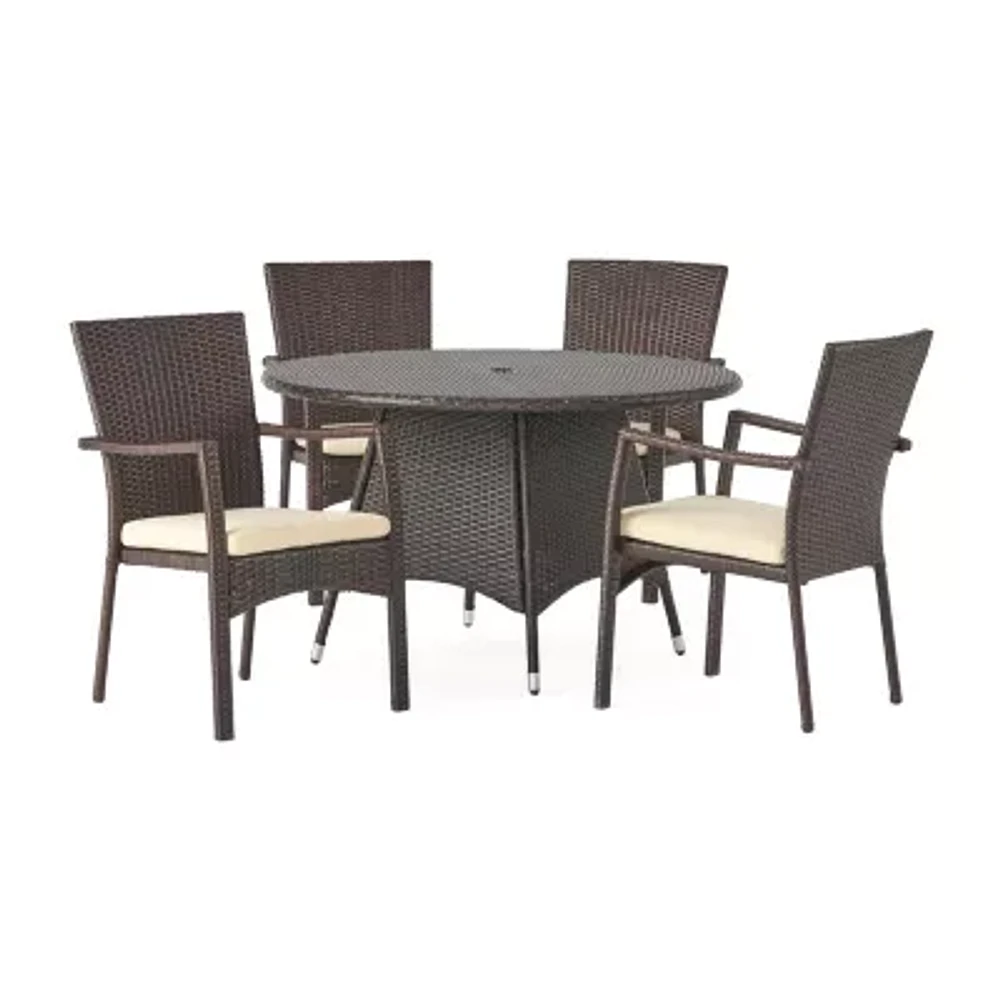 5-pc. Cushioned Circle Dining Set